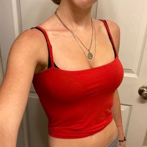red crop top